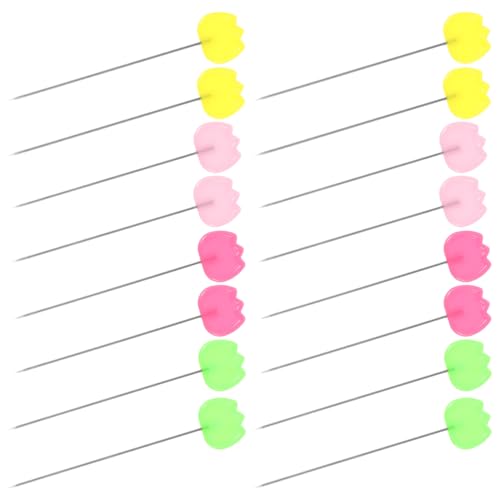 KALLORY Sewing Quilting Tulip Pins 50pcs Flat Head Straight Pins Essential for Craft Decor Quilting Dressmaking Projects