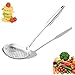 Schiumarola, Schiumarola in Acciaio inox, Mestolo per Schiumarola, Cooking Schiumarola, Mestolo per Cucina, Schiumarola per Cucinare, Lavabile in Lavastoviglie, Argento