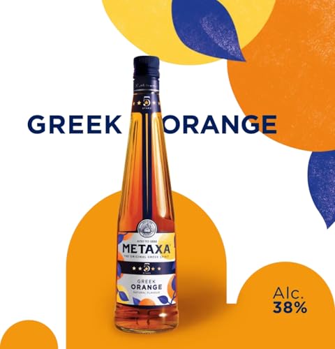 Metaxa 5 Sterne Greek Orange mit 38% vol. | Original Metaxa 5* mit fruchtig-frischer Orangennote aus Griechenland (1 x 0,7l)