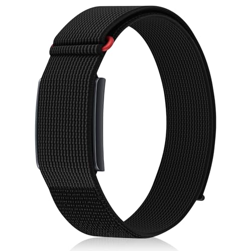 Ainiv Correa de Reloj Repuesto Bíceps, Compatible con Amazfit Helio, Diseño de Cobertura, Brazalete de 25 mm Ancho, Material Elástico Nailon Suave, Ajustable, para Entrenar Correr