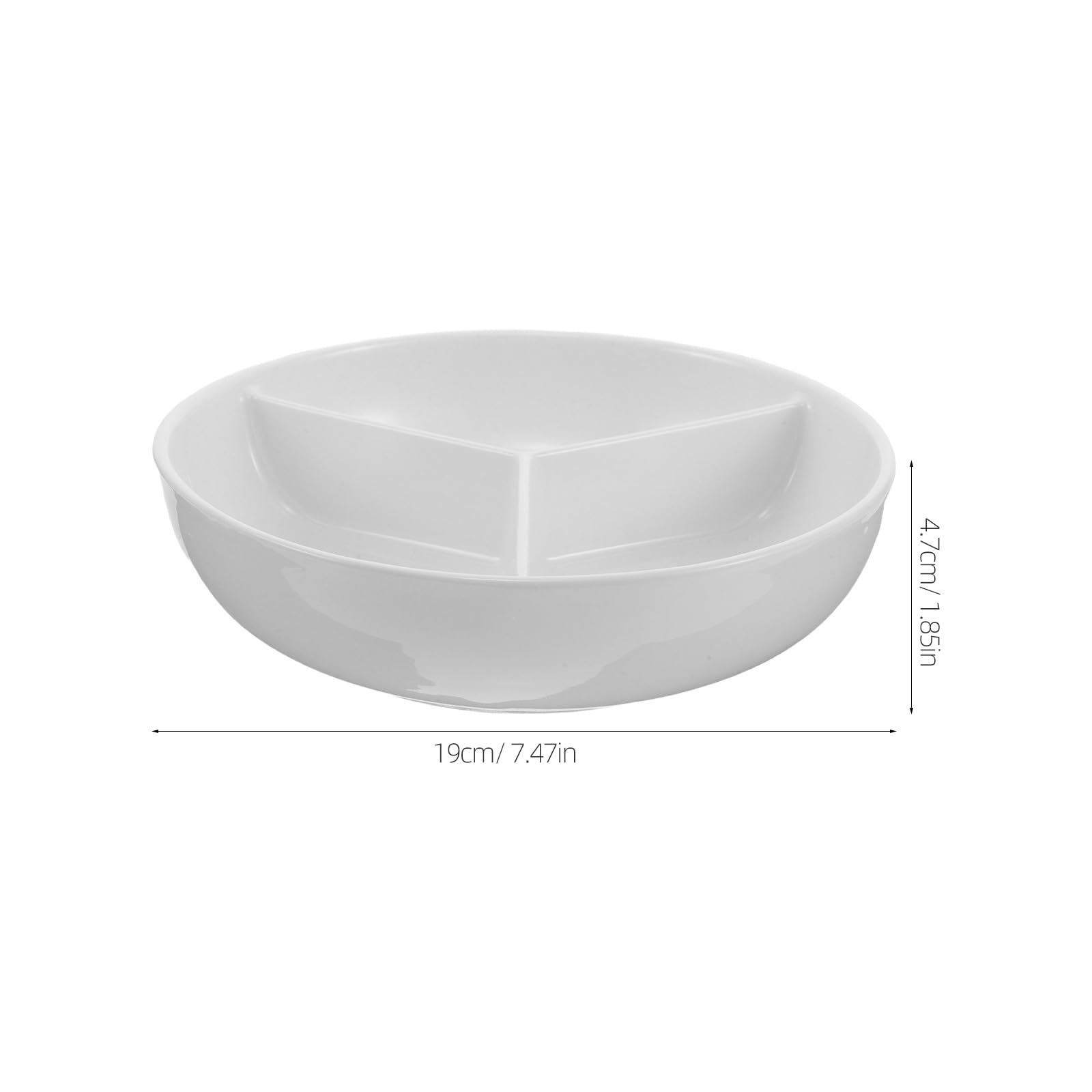 OUNONA Ceramiczna płyta do kontroli porcji: 3-sekcyjna miska na płatki zbożowe do oddzielania mleka, kanapek, maczania chleba, śniadania, jogurtu, zdrowych posiłków, diety dla dorosłych i osób