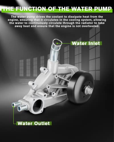 Scitoo Water Pump With Gasket For Chevrolet For Gmc For Cadillac For Hummer Silverado 1500 Classic Silverado 1500 Hd Classic Silverado 2500 Hd Classic Silverado 350 4.8L 5.3L 6.0L Aw5104 Aw5087 #TOP3