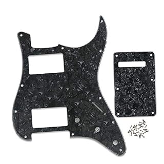 IKN 2 Humbucker Cut Pickguard HH Strat Guard et Tremolo Spring Back Plate pour guitare Stratocaster Standard américaine… - Les Beatles, Paul McCartney, John Lennon, RIngo Starr, George Harrison