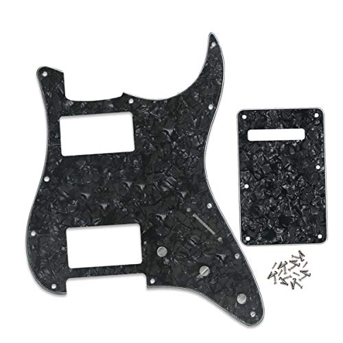 IKN 2 Humbucker Cut Pickguard HH Strat Guard et Tremolo Spring Back Plate pour guitare Stratocaster Standard américaine… - Les Beatles, Paul McCartney, John Lennon, RIngo Starr, George Harrison IKN 2 Humbucker Cut Pickguard HH Strat Guard et Tremolo Spring Back Plate pour guitare Stratocaster Standard américaine…