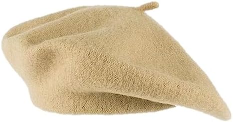 Plain Beret Hat Wool French Autumn Winter Girls Fashion Women Cute Hats Warm