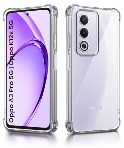Image of WOW IMAGINE Clear Back Cover Case for Oppo A3 Pro 5G | Oppo K12x 5G | Shockproof Soft TPU Case | Cushioned Edges for Ultimate Protection Back Cover Case - Transparent