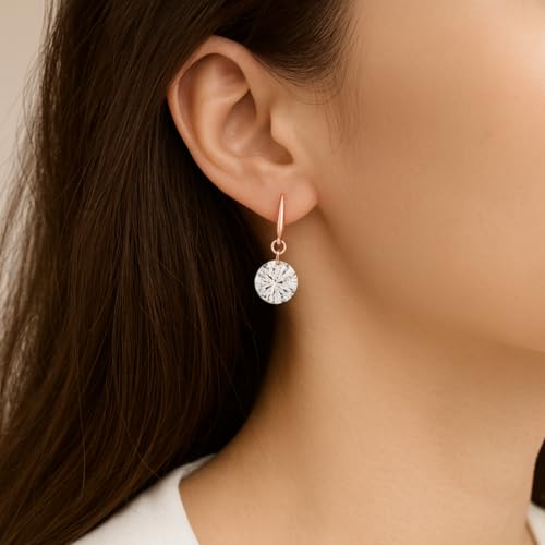 Image of Nilu's Collection Enchanting Light Weight Cubic Zircon Crystal Drop Earrings for Women and Girls, for Daily Use, Office Use
