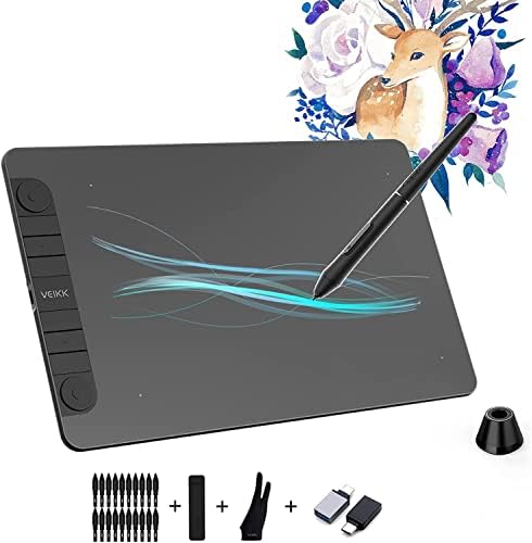 Bild 9 - Drawing Tablet VEIKK A30V2,10x6 Zoll Grafiktablett mit 8192 Druckstufen Stift,Zeichentablett mit 4 Sensortasten und einem Gestenpad,Das fur Zeichnung/Design/Online-Bildung/Bearbeitung