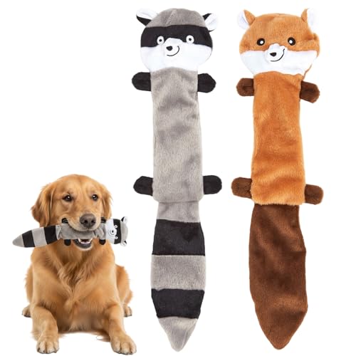 PDirat 2 Stück Hundespielzeug Quietschend, Unzerstörbares Kuscheltier Spielzeug, Hundespielzeug Set ohne Füllung für Kleine und Mittelgroße Hunde, Ideal Für Langeweile und Interaktives Spiel