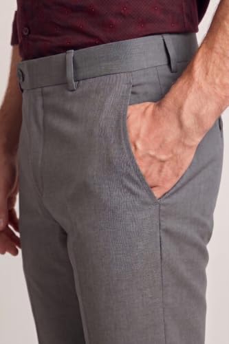 Image of Peter England Men Regular Mid Rise Everyday Woven Formal Trouser