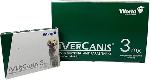 Comprimido antiparasitário para ácaro World Ivercanis para cão até 15kg contra pulga Carrapatos