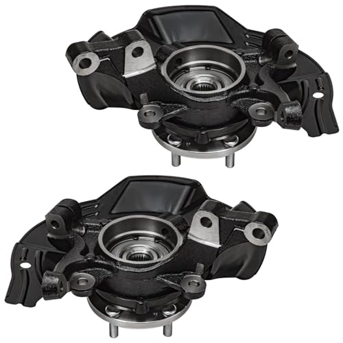 Image of Detroit Axle - Front Steering Knuckles Rear Wheel Hub and Bearings Kit Replacement for 2011 Kia Optima 2.4L