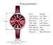Imagen de KIMOMT Relojes de mujer correa de cuero relojes de cuarzo de lujo impermeable moda creativo reloj de pulsera para mujer niña mujer
