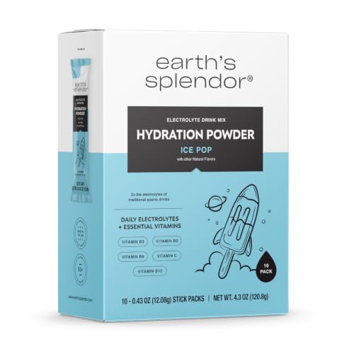 Image of Earth's Splendor Hydration Powder Ice Pop Electrolyte Mix | Hydration Replenish Refresh Electrolytes Daily Energy Support Convenient Drink Mix