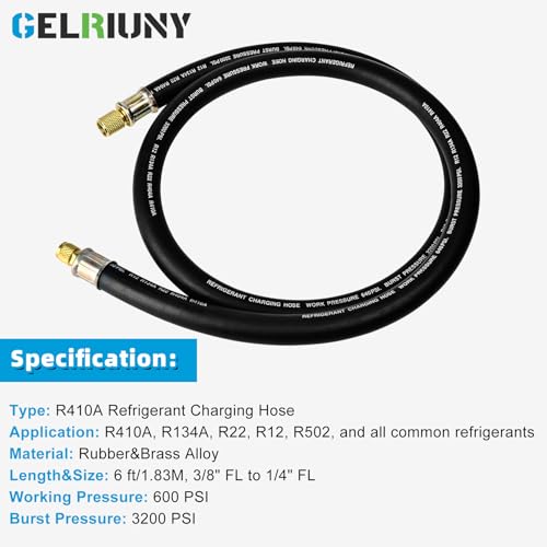 2026 Upgraded 1/2" HVAC Vacuum Hose Evacuation Kit by GELRIUNY - Image 3