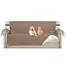 Sofa Slipcover Wodoodporny Pokrowiec Na Kanapę Dla Psów Zwierzęta Domowe, Zmywalne Meble Ochraniacz Na Krzesło, Plamoodporny Narzuty Z Paskami Dla Zwierząt (Color : Brown, Size : 3 seater)