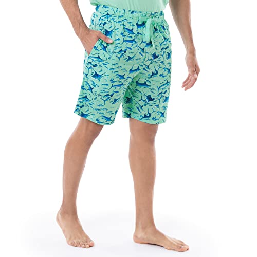 Guy Harvey Men's Sleep Pajama Shorts, Beach Glass/Tossed Bills, X-Large #TOP7