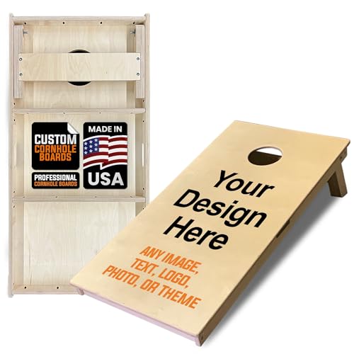 Titan Bags Professional Cornhole Board Set - ACL COMP Solid Wood Cornhole Board with Built-in Handles for Adults - Portable Outdoor Sports Set for Backyard Games, Parties & Tournament - Custom