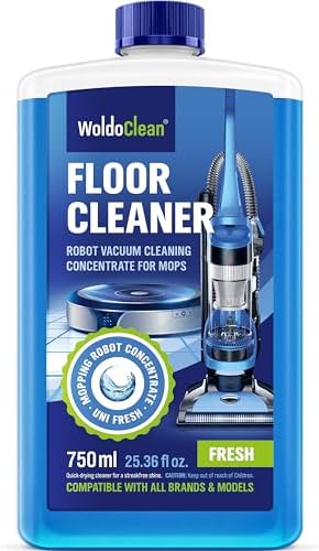 WoldoClean Robot Vacuum Floor Cleaning Concentrate for Mops - compatible with Roborock, Tineco, iFloor, etc. 25oz for 75-150 uses