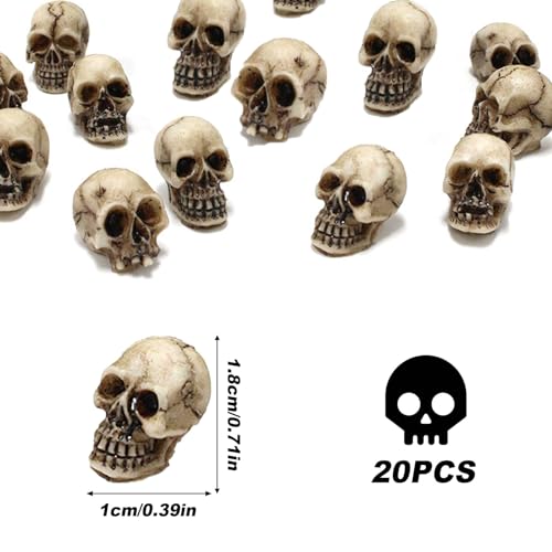 YEJAHY 20 pz Halloween Realistico Mini Cranio