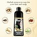 Black Hair Color Shampoo for 100% Gray Hair Coverage, 3 in 1 Black Hair Dye Shampoo for Women Men with Argan Oil Nourishing Scalp and Hair