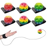 Huucozn 6 Stück Moon Mond Ball Jump Ball moonball 6cm Hohe Springender Gummiball Sprünge Jumpball Mondball Spaceball Leicht zu Greifen und zu Fangen Hüpfende Bälle für Drinnen Als Auch Draußen