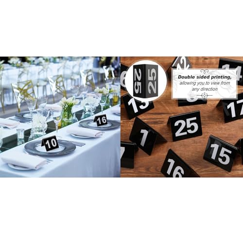 Cartes de numéro table en acrylique rigide pour éviter le désordre des invités