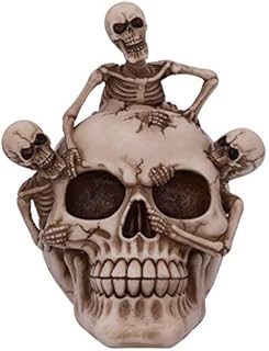 Nemesis Now Breaking Free Skeleton Emerging from Skull Ornament 17.7cm, Natural