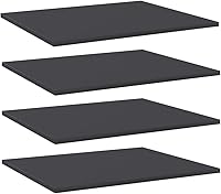 Vista 18 de 4 tableros de repuesto para estanterías, paneles de repuesto de aglomerado, unidades de almacenamiento, estantes organizadores, color gris hormigón