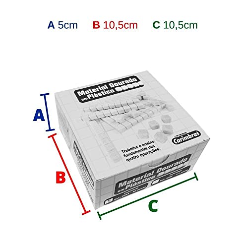 Material Dourado Matemática Individual De Plástico 111 Peças Carimbras