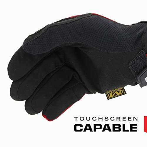 Mechanix Wear: The Original Work Glove with Secure Fit, Synthetic Leather Performance Gloves for Multi-Purpose Use, Durable, Touchscreen Capable Safety Gloves for Men (Red, Small)