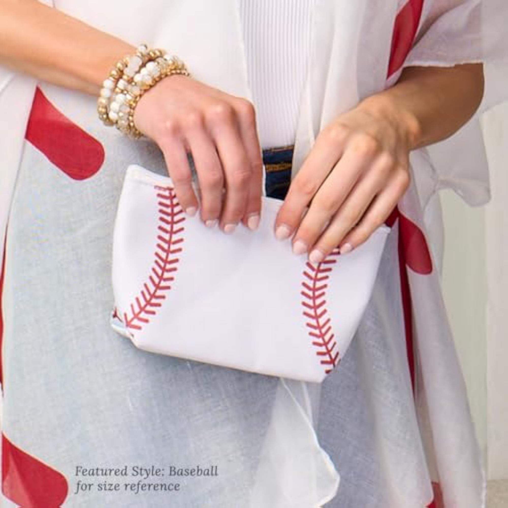 Game Day Makeup Bag, Fabric Cosmetic Case