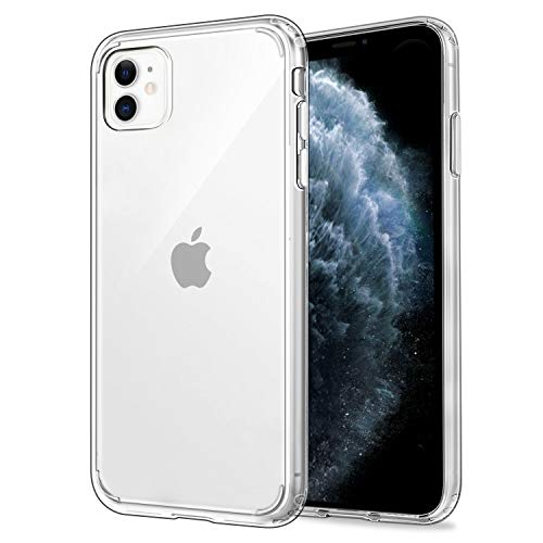 EasyAcc Custodia Compatibile con iPhone 11, Chiara [Retro PC Rigido + Cornice di TPU Morbido] [Anti-Giallo] Trasparente Protettiva Case Compatibile con iPhone 11 6.1