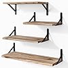 YGEOMER Floating Shelves for Wall Different Sizes Farmhouse Wall Shelf for Bedroom, Bathroom Storage, Living Room and Kitchen Decor(Set of 4)