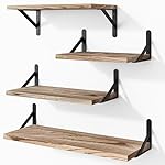 YGEOMER Floating Shelves for Wall Different Sizes Farmhouse Wall Shelf for Bedroom, Bathroom Storage, Living Room and Kitchen Decor(Set of 4)