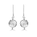Produktbild Tuscany Silver Damen Sterling Silber Wave Pattern Ball 10mm x 30mm Drop Ohrringe 8.54.3699