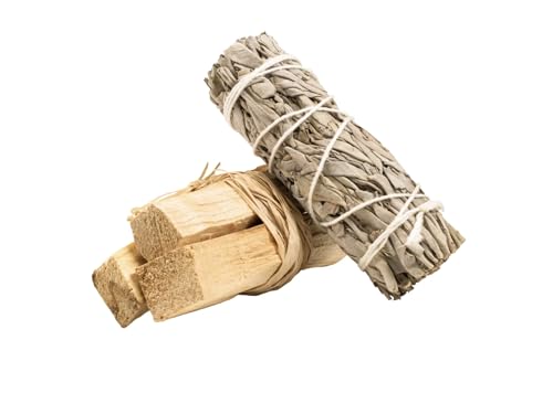 LAVERNE Sage Smudge Stick Bundle with Palo Santo Wood Natural Cleansing Set Spiritual Ritual Kit
