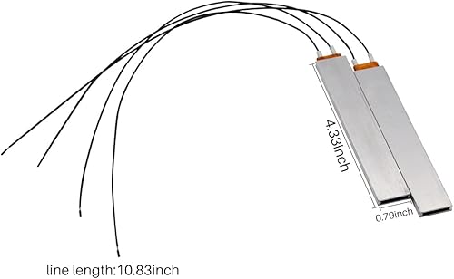 Miniatura 7 de PTC Elemento calefactor 2pcs 12V220V110V Termistor Calentador Temperatura Constante Termostato Placa Calentador (Negro-12V)