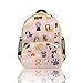 Dogs Backpack for Kids, Animal Pink Toddler Backpack for Girls Boys 14.2 In, Waterproof Casual Daypack Preschool Backpack Kindergarten School Mini Bookbag with Chest Strap, Durable for Back to School