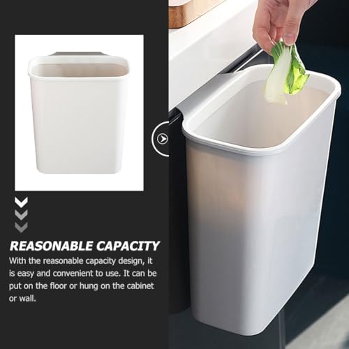 Cesto de basura colgante para puerta de gabinete blanco miniatura 5