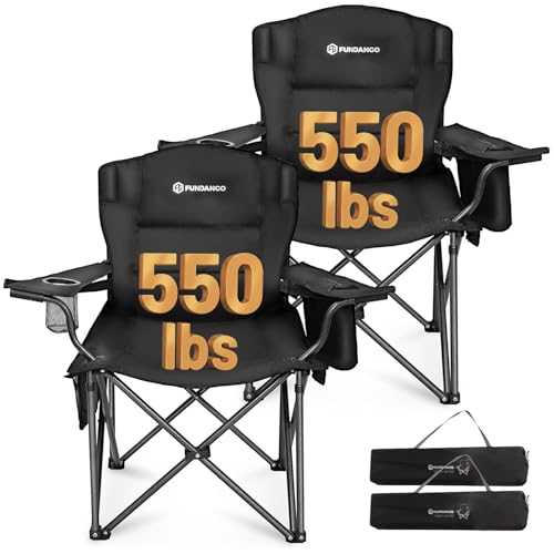 FUNDANGO Oversized Camping Chair for Adults, Heavy Duty