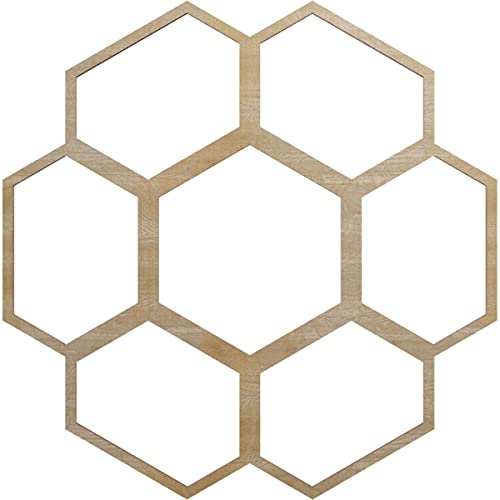 Image of Ekena Millwork 22 inchOD x 9 3 /8 inchID x 1 /4 inchT Florin Wood Fretwork Pierced Ceiling Medallion, Hickory
