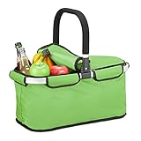 Praktisch: Einkaufswagenchip, Einkaufszettel uvm. im kleinen Innenfach des Shopping Korbs verstauen