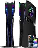 Joso Osłona przednia do PS5 Pro Digital Edition, odporna na zarysowania, pyłoszczelna obudowa zamienna z pierścieniem RGB, osłona pasująca do PS5 Pro Digital Version, płyty do akcesoriów PS5Pro