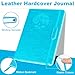 AZUREAL Journal for Women Men, Lined Journaling Notebooks A5 5.7X 8.3 in, Hardcover Leather Journal Diary 160 Pages, Journals for Writing, Travel, Business, Home & School (Blue)