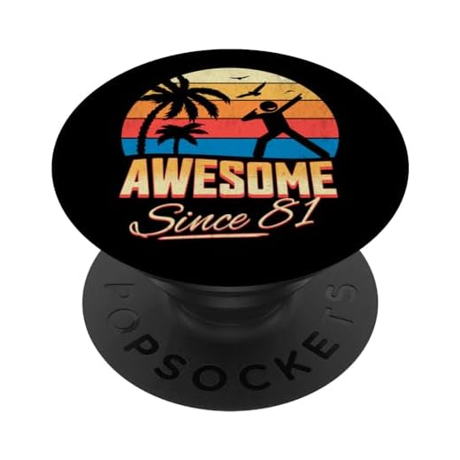 43 cumpleaños impresionante desde 1981 Hombres Mujeres PopSockets PopGrip Intercambiable