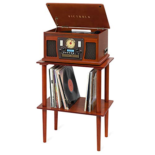 Victrola 8-in-1 Bluetooth Record Player & Multimedia Center, Turntable