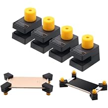4Pcs Phone Screen Repair Clamp Tools,Adjustable Fastening Clamps Clip,Phone Screen Repair Clamp with Protective Rubber Pad Compatible with Cell Phone, iPhone, Samsung, iPad Repair Fixture