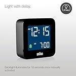 Braun Digital Travel Alarm Clock with Snooze, Compact Size, Negative LCD Display, Quick Set, Crescendo Beep Alarm in Black, Model BC08B (1-Pack) - Image 3