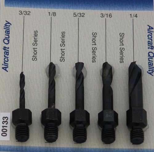Drill Bits Short Length Threaded Shank, Short Series Drill Bit Set 3 Tight Fit Tools 00133
